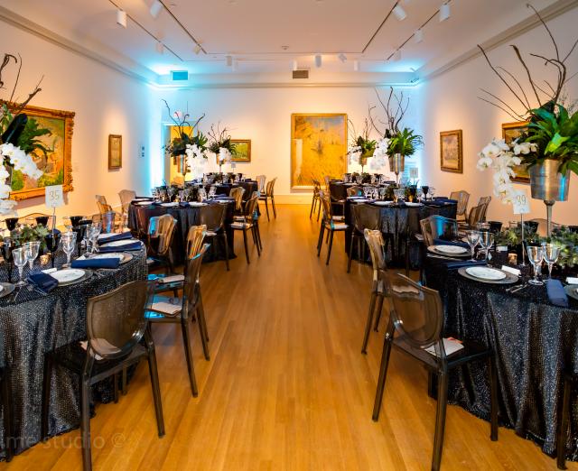 Photo of the Main Gallery set up for the Annual Gala